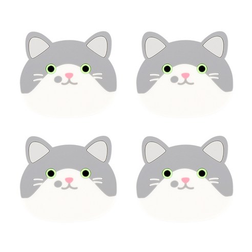 블럭마트 고양이 컵받침, 3