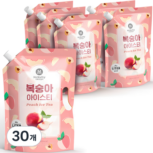 맥널티커피 복숭아 아이스티, 1L, 30개