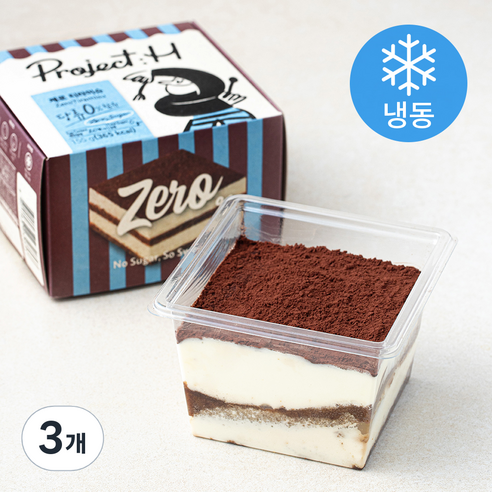 삼립 프로젝트H 제로티라미수 (냉동), 155g, 3개