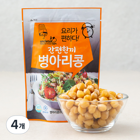 엉클탁 간편한끼 병아리콩, 70g, 4개