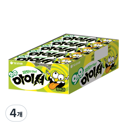오리온 와우 아이셔 청사과맛 껌 15p, 21g, 4개