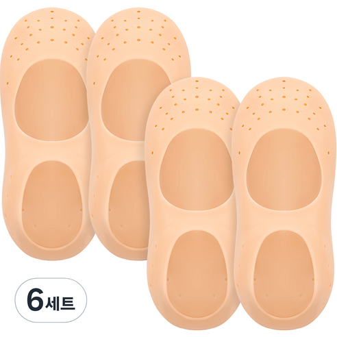 일상공감 보드랍족 발보호대 좌우 세트 스킨 M, 6세트, 2개입