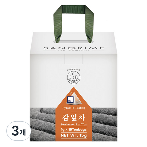 산그리메 감잎차 삼각티백 선물용패키지, 15개입, 3개, 1g