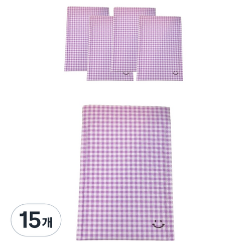 올하이 뽁뽁이 에어캡 귀여운 스마일 소품 포장 선물 택배 포장봉투 퍼플, 15개