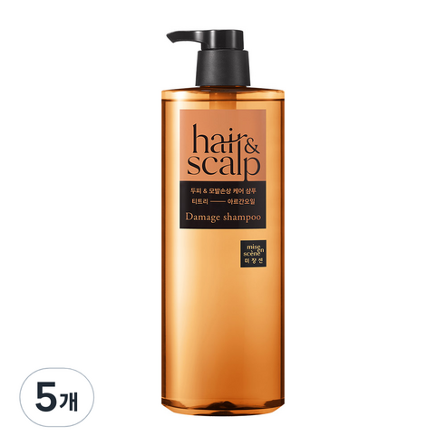 미쟝센 헤어 앤 스칼프 두피 앤 모발손상 케어 샴푸, 5개, 750ml