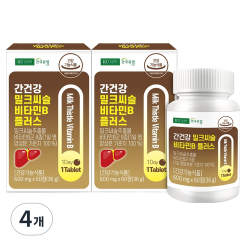 건국유업 간건강 밀크씨슬 비타민B 플러스 36g, 단품, 60정, 4개
