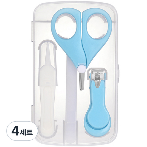 니드잇템 유아용 멀티 손톱깍이 4종 세트, 4세트, 블루