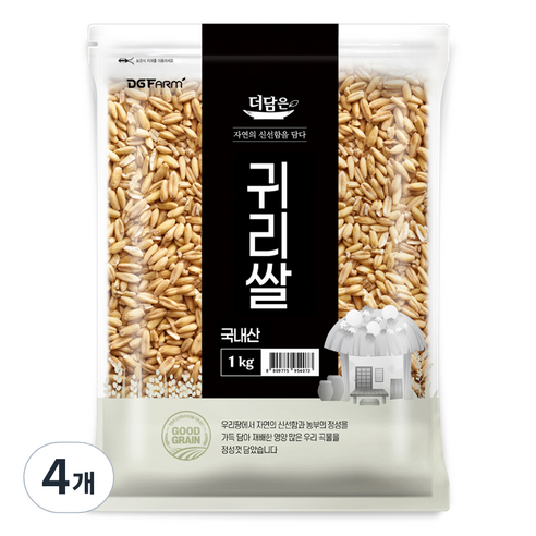 더담은 국내산 귀리쌀, 4개, 1kg
