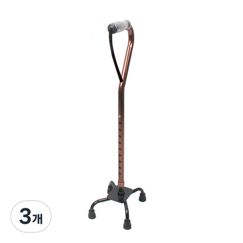 진산메디칼 웰비 사발 지팡이, 브라운, 3개