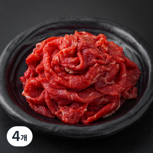 자유방목 호주산 목초 앞다리 불고기용 (냉장), 4개, 250g