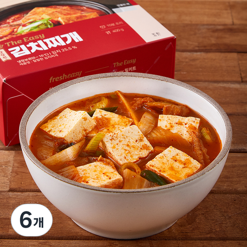프레시지 The Easy 김치찌개, 400g, 6개