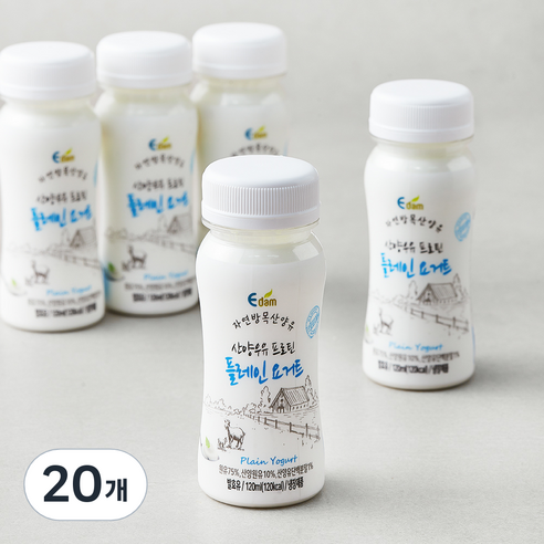 이담 산양우유 프로틴 플레인 요거트, 120ml, 1개입, 20개