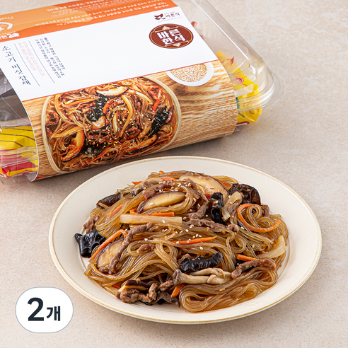 바른식 소고기 버섯 잡채, 398g, 2개