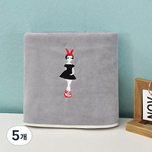 원이네 아트폴 바스타월 350g, 그레이, 5개