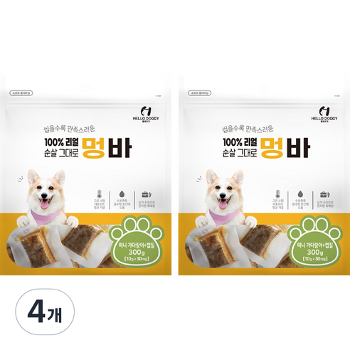 헬로도기 강아지 멍바 미니가다랑어 + 껍질 30p, 가다랑어, 300g, 4개