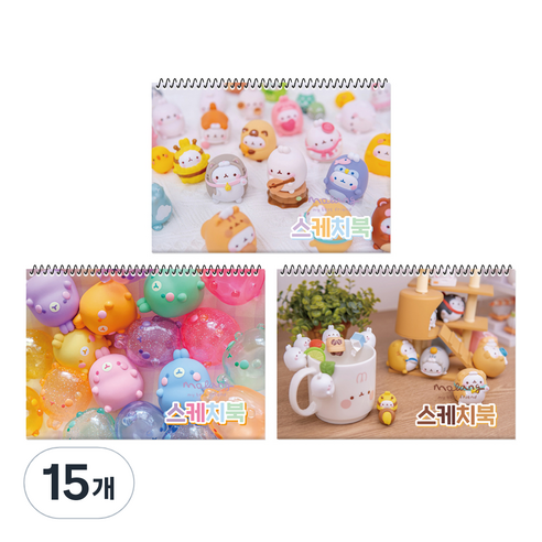 동아피엠에스 몰랑이 두툼 미술용 스케치북 랜덤 발송, 346 x 247 mm, 30매, 15개