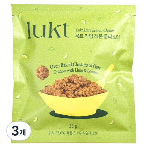 LUKT 라임 레몬 클러스터, 25g, 3개