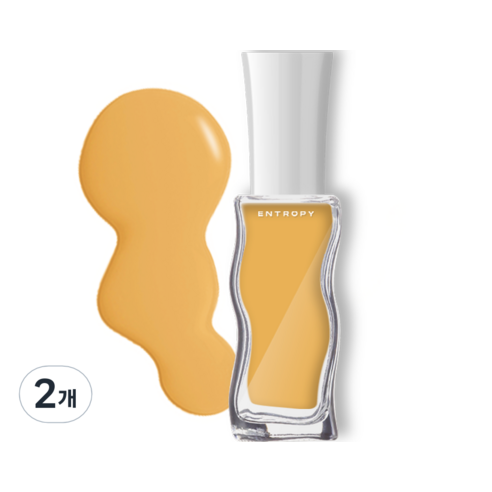 엔트로피메이크업 필 오프 네일, 머스타드, 10ml, 2개