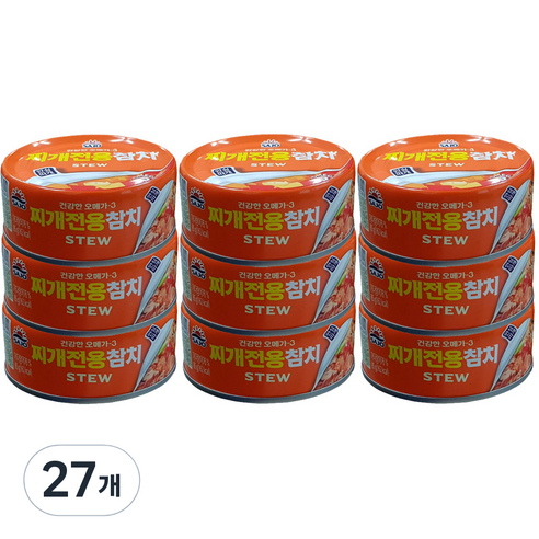 사조 안심 찌개전용참치, 85g, 27개