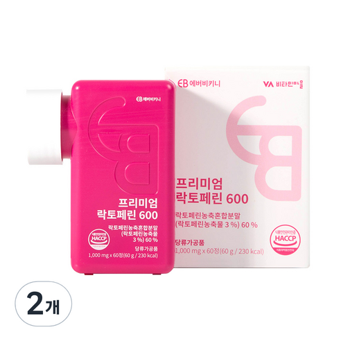 에버비키니 고농축 프리미엄 락토페린 600 60g, 60정, 2개