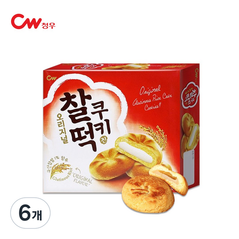 청우식품 찰떡쿠키 오리지날 12p, 6개, 258g