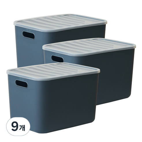보노하우스 아이엠 리빙박스 23.5L L, 네이비, 9개