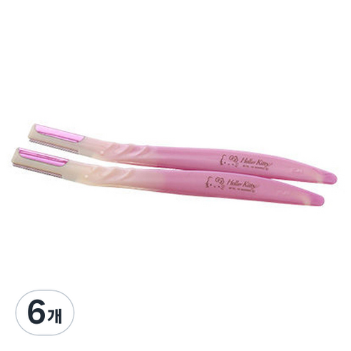 카이 헬로키티 눈썹 수정칼, 혼합색상, 6개