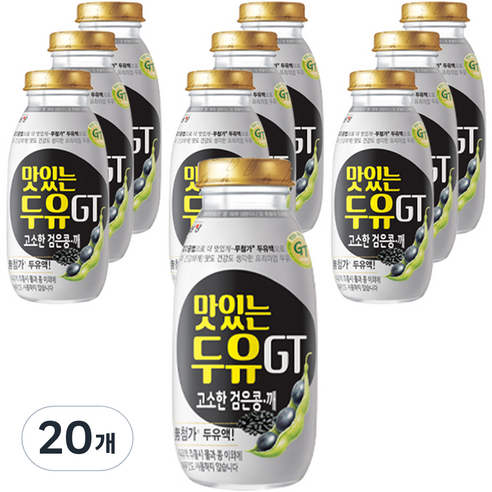 맛있는 두유 GT 검은콩 깨 200mlX10병, 200ml, 20개