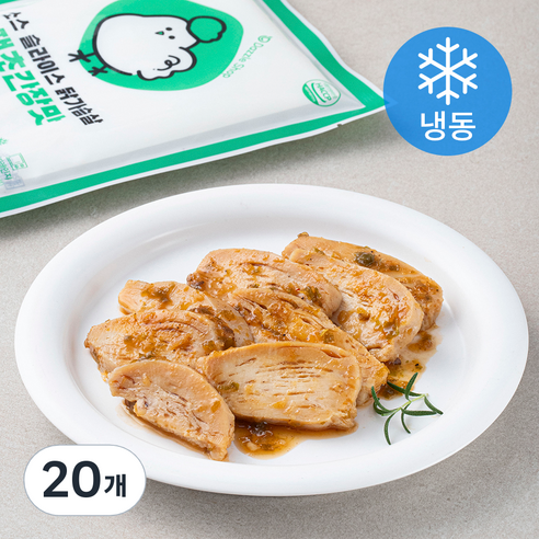 다즐샵 소스 슬라이스 닭가슴살 땡초간장맛 (냉동), 100g, 20개