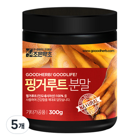 조은약초 프리미엄 핑거루트 분말, 300g, 5개