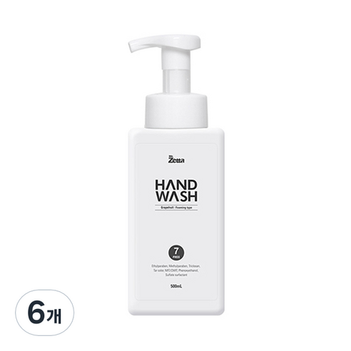 제타 포밍 손세정 순 핸드워시 자몽, 500ml, 6개