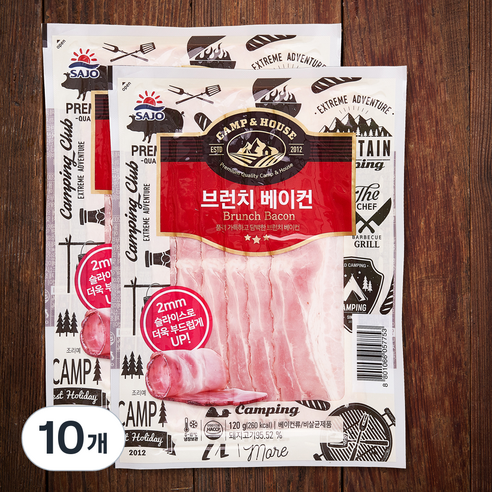 사조대림 브런치 베이컨, 120g, 10개