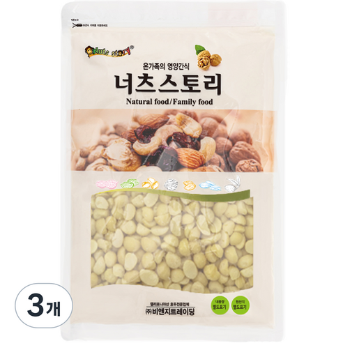 너츠스토리 마카다미아 반태 4호, 350g, 3개