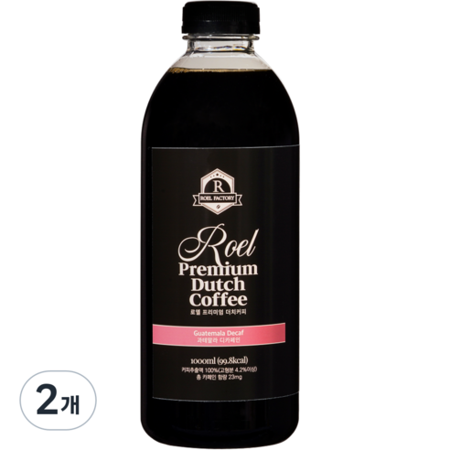 로엘 프리미엄 더치커피 디카페인, 1L, 1개입, 2개