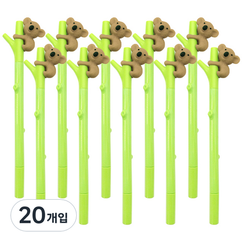 투영디자인 코알라젤펜 0.5mm, 브라운, 20개입