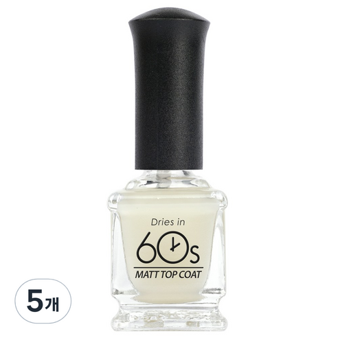 위드샨 60초 네일라커, 매트탑코트, 15ml, 5개
