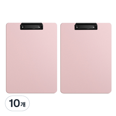 동아피엠에스 세로형 두꺼운 벽걸이 클립보드 A4 31.5 x 22.5 cm, 핑크, 10개