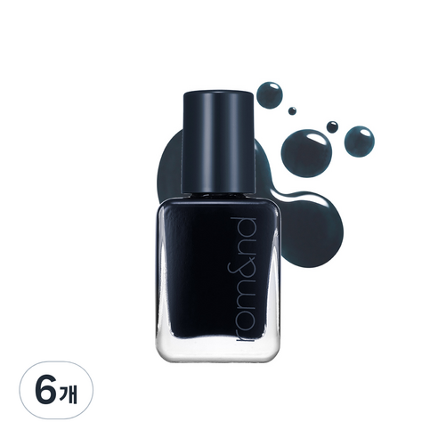 롬앤 무드 페블 네일 컬러 매니큐어 7ml, 10 더스크 네이비, 7g, 6개