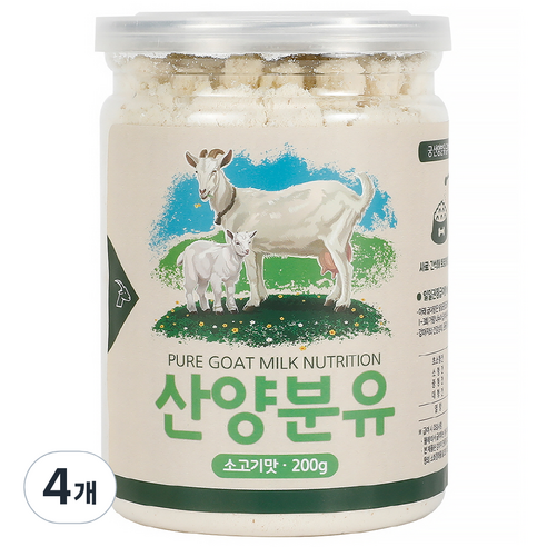 궁 강아지 산양분유, 소고기, 200g, 4개