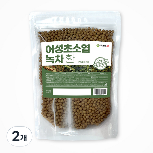 백장생 어성초소엽녹차환, 2개, 300g