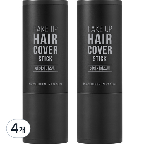 맥퀸뉴욕 페이크 업 헤어 커버 스틱 2.5g, 내추럴블랙, 4개