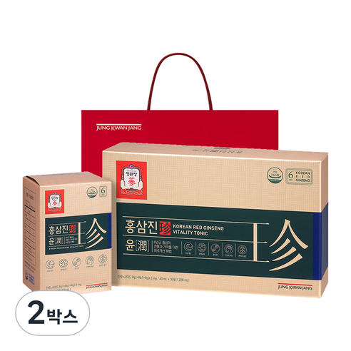정관장 홍삼진윤 30포 + 쇼핑백, 40ml, 2개