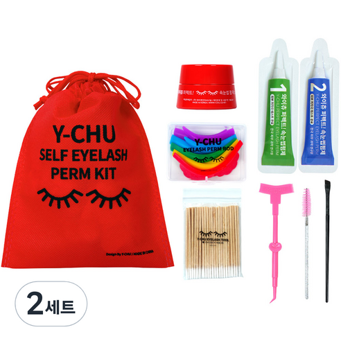 와이츄 시즌3 노글루 셀프 속눈썹펌 키트 3회분 풀세트, 혼합색상, 2세트