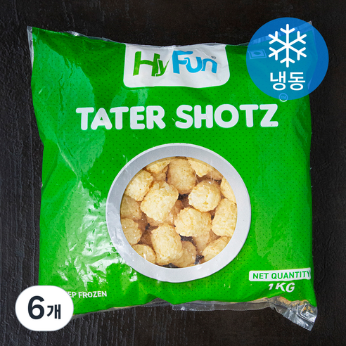 테이터샷 감자튀김 (냉동), 1kg, 6개