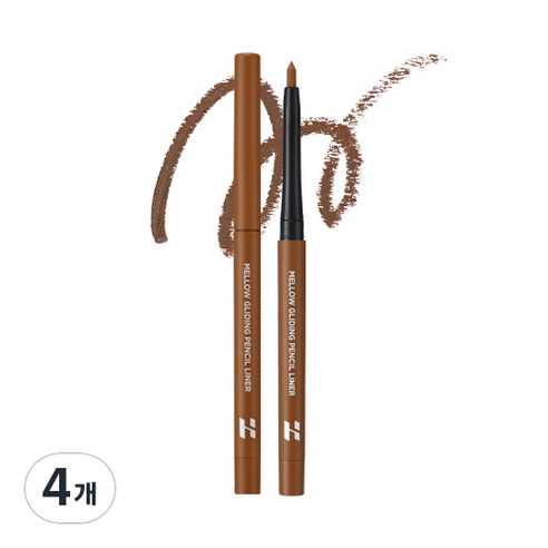 홀리카홀리카 멜로우 글라이딩 펜슬 라이너 0.3g, 03 카라멜 크로플, 4개