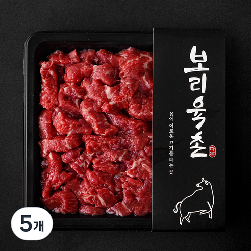 보리육촌 국내산 소고기 양지 세절 3등급 국거리용 (냉장), 5개, 300g
