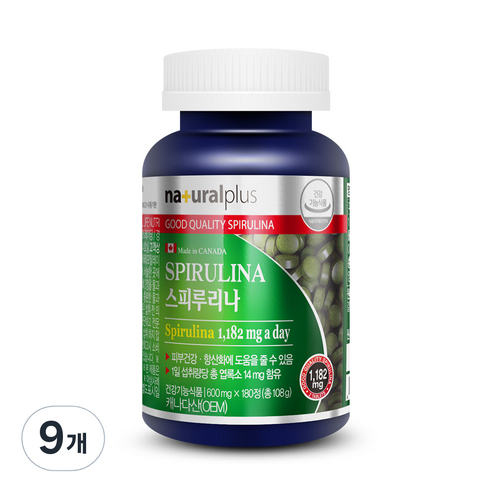내츄럴플러스 스피루리나 180정, 9개