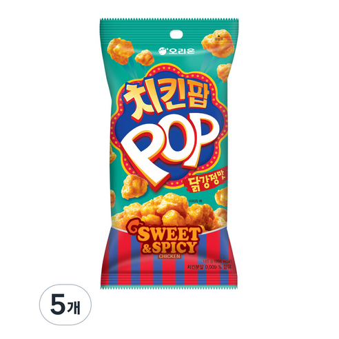 오리온 치킨팝 닭강정맛, 165g, 5개