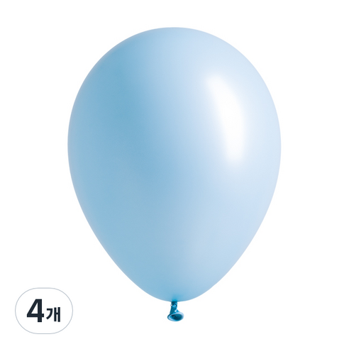 셈퍼텍스 풍선 13cm 100p, 펄캐리비안블루, 4개