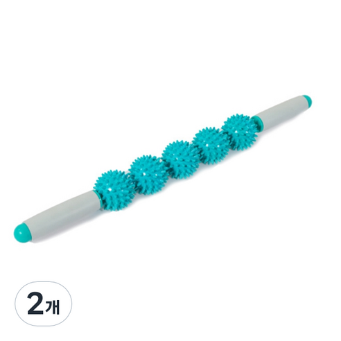 디지티 다용도 멀티 지압 및 마사지봉 52cm, 민트, 2개